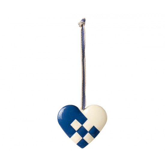 Metal ornament lille hjerte Maileg Dark blue Metal ornament lille hjerte Maileg Dark blue