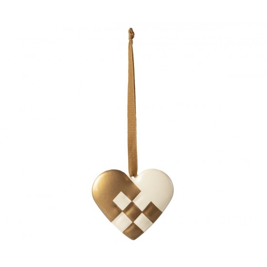 Metal ornament lille hjerte Maileg Gold Metal ornament lille hjerte Maileg Gold