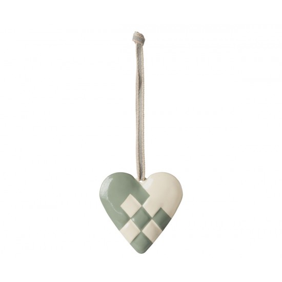 Metal ornament stort hjerte Maileg Mint Metal ornament stort hjerte Maileg Mint
