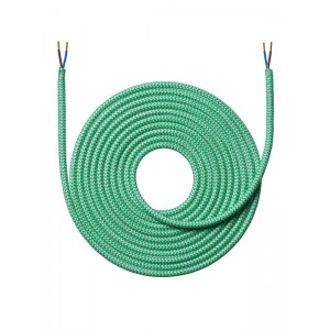 Stofledning GrønHvid ZigZag 4 meter Stofledning GrønHvid ZigZag 4 meter