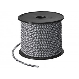 Stofledning Sort-Hvid zigzag i metermål 1m Stofledning Sort-Hvid zigzag i metermål 1m