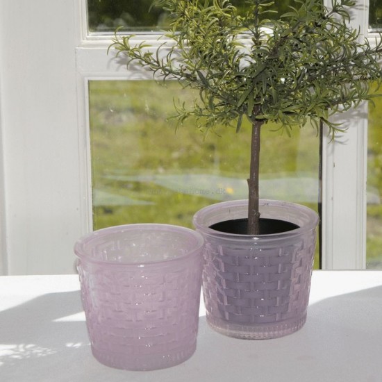 Lyserød Glas potte Lyserød Glas potte