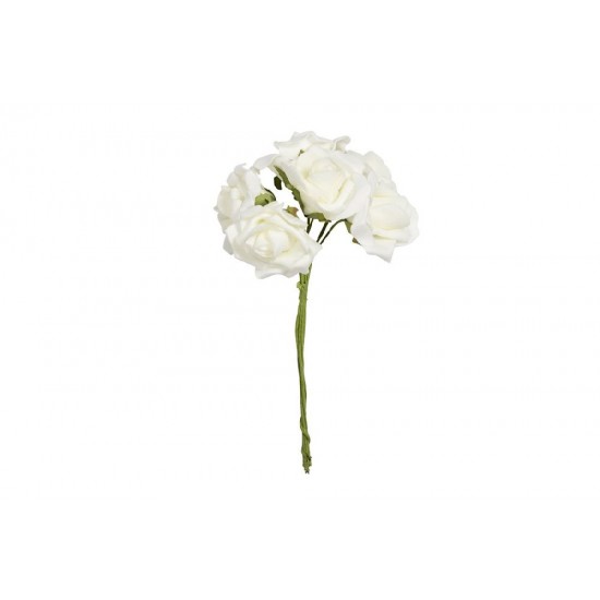 96 stk Hvide Roser 6 cm i skum