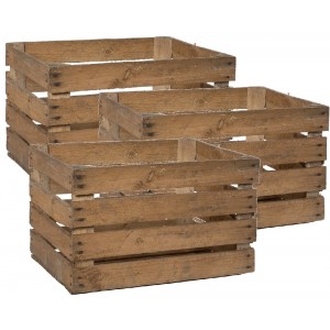 3 stk Gamle Frugtkasser 3 stk Gamle Frugtkasser