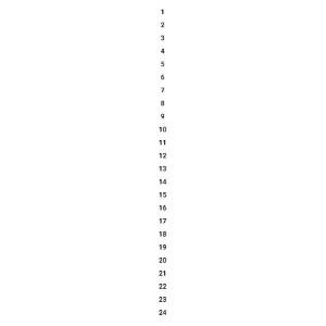 Sort Kalender Tal 1-24 til at sætte på Lys 21 cm Sort Kalender Tal 1-24 til at sætte på Lys 21 cm