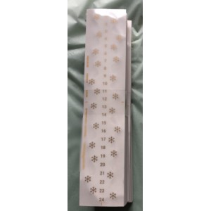Guld snekrystaller Kalender Tal 1-24 til at sætte på Lys 21 cm Guld snekrystaller Kalender Tal 1-24 til at sætte på Lys 21 cm