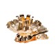 Kertelysholder med clips Guld 4.8cm