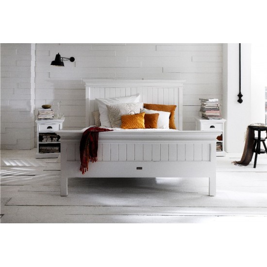 Hvid Queen size seng
