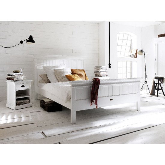 Hvid Queen size seng