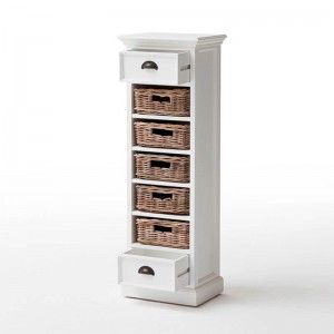 Smal kommode med 2 skuffer og 5 kurve Smal kommode med 2 skuffer og 5 kurve