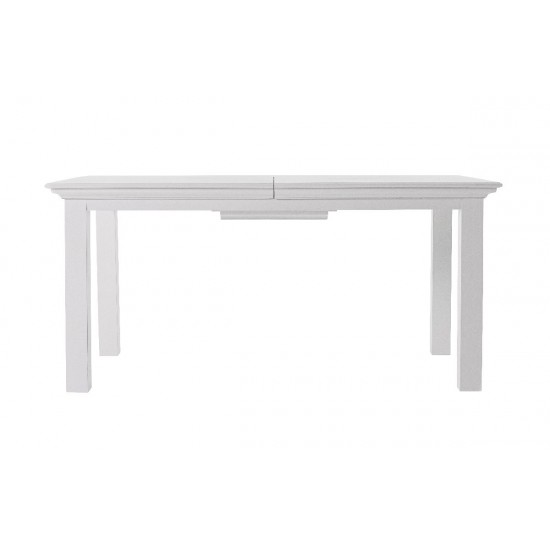 Udtræks spisebord i hvid mahogni - 160-200cm Nova Solo