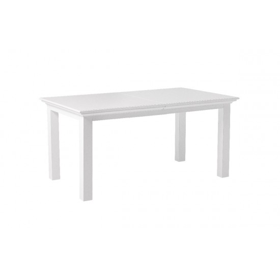 Udtræks spisebord i hvid mahogni - 160-200cm Nova Solo