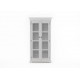 Hvidt vitrineskab med hylder og glaslåger B100cm i 2 dele - Gratis Levering