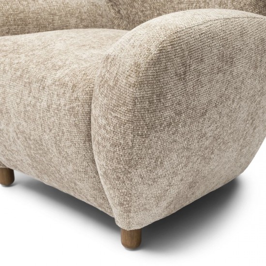 Courchevel lænestol imiteret pels beige RM Courchevel lænestol imiteret pels beige RM