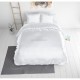 Sengetøj Silke Satin bredde 240 cm - Hvid micropercal Sengetøj Silke Satin bredde 240 cm - Hvid micropercal