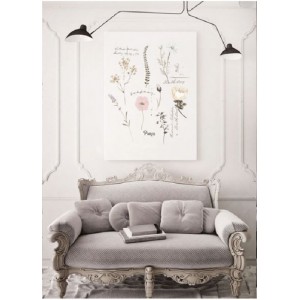 Transfer Blomster Bonjour Paris 72x77cm Transfer Blomster Bonjour Paris 72x77cm