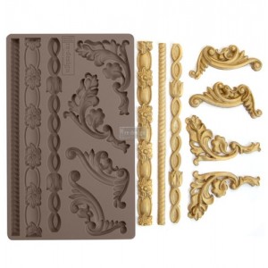 Støbeform i silikone til accenter 12.7x20cm Støbeform i silikone til accenter 12.7x20cm