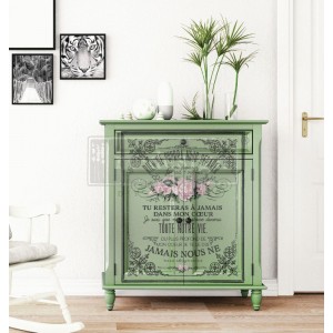 Transfer Blomster og tekst My Heart 60x88cm