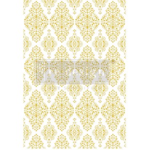 Decor Transfer Kacha Gold damask 60x88cm Decor Transfer Kacha Gold damask 60x88cm