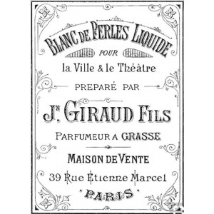 Transfer med tekst J.Giraud Fils 50x69cm Transfer med tekst J.Giraud Fils 50x69cm