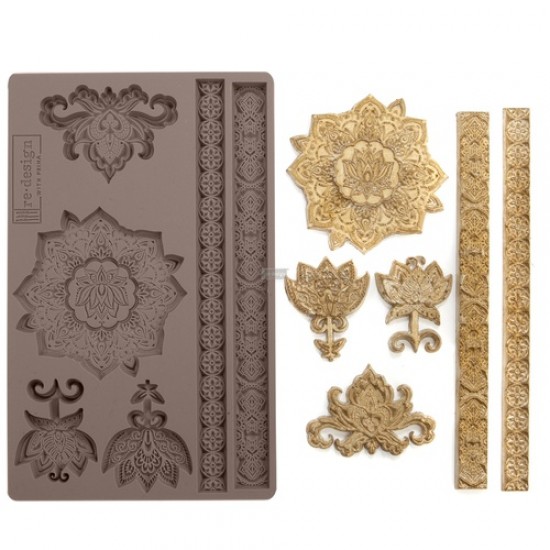 Støbeform i silikone agadir mønstre 12.7x20cm Støbeform i silikone agadir mønstre 12.7x20cm