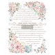 Transfer Blomster og tekst Pure Light floral 60x88cm