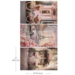 Decoupage Papir - Parisian Bloom Haven 3 ark 49.5x76cm