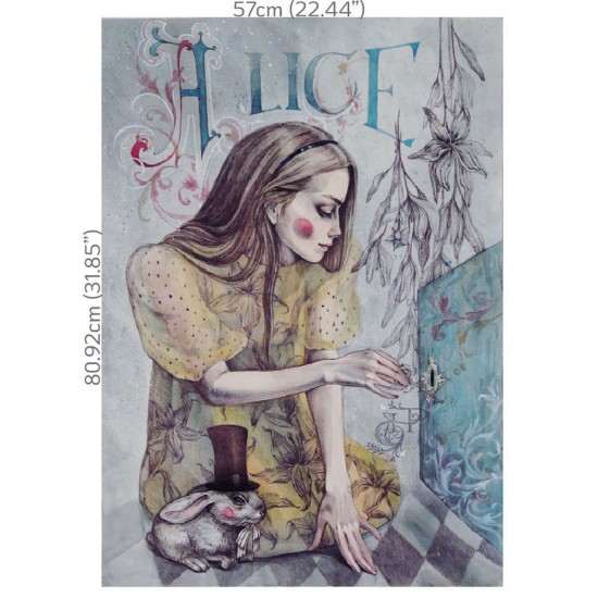 Decoupage Hokus Pokus - Alice - 1 ark 57x80cm Decoupage Hokus Pokus - Alice - 1 ark 57x80cm