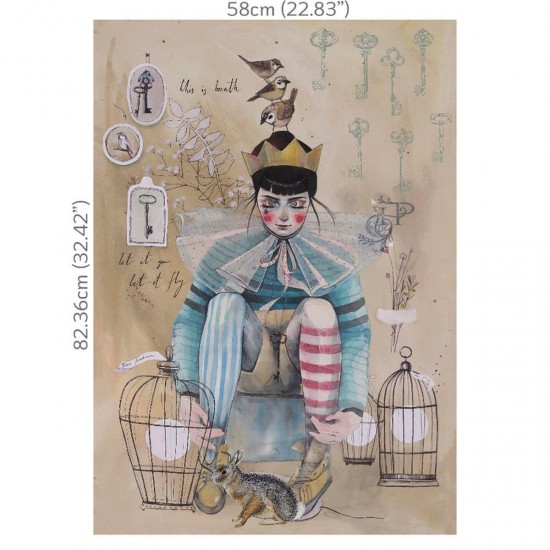 Decoupage Hokus Pokus - Let it Fly - 1 ark 82x58cm Decoupage Hokus Pokus - Let it Fly - 1 ark 82x58cm