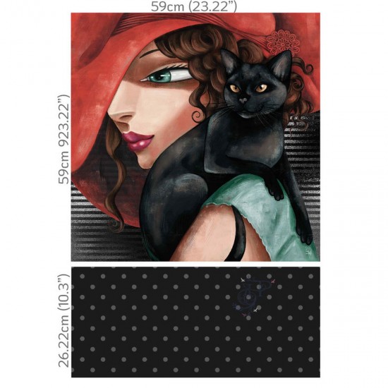 Decoupage Hokus Pokus - Sabrina - 2 ark 59x59cm Decoupage Hokus Pokus - Sabrina - 2 ark 59x59cm