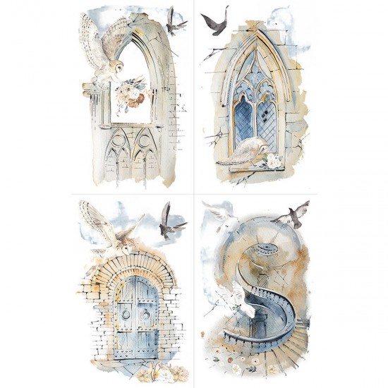 Transfer Hokus Pokus - Faite De Pierre - 4 ark 94x60cm Transfer Hokus Pokus - Faite De Pierre - 4 ark 94x60cm