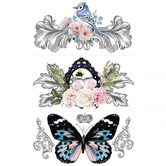 Transfer Hokus Pokus - Fleurs Et Vie - 3 ark 94x60cm Transfer Hokus Pokus - Fleurs Et Vie - 3 ark 94x60cm