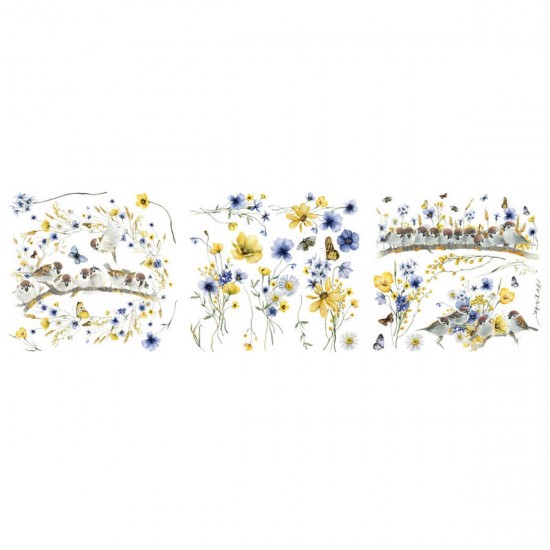 Transfer Hokus Pokus - Garden Tweets - 3 ark 30x30cm Transfer Hokus Pokus - Garden Tweets - 3 ark 30x30cm