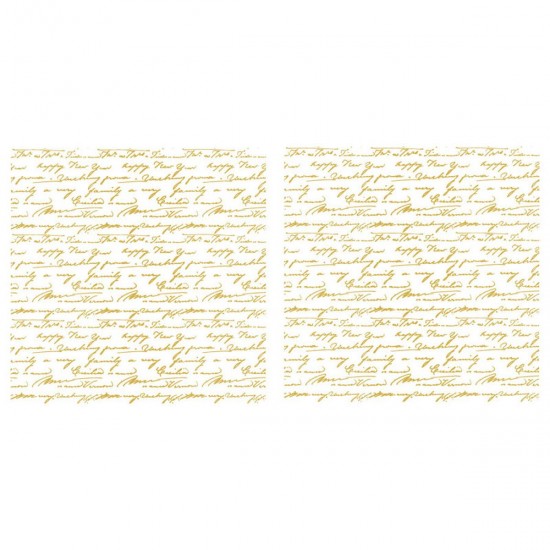 Transfer Hokus Pokus - My Diary - Gold - 2 ark 30x30cm