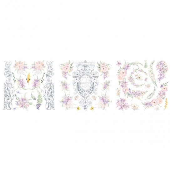 Transfer Hokus Pokus - Poems - 3 ark 30x30cm Transfer Hokus Pokus - Poems - 3 ark 30x30cm