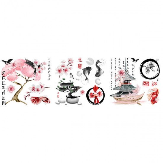 Transfer Hokus Pokus - Sakura - 3 ark 30x30cm Transfer Hokus Pokus - Sakura - 3 ark 30x30cm