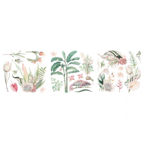 Transfer Hokus Pokus - Tropical Bliss - 3 ark 30x30cm Transfer Hokus Pokus - Tropical Bliss - 3 ark 30x30cm