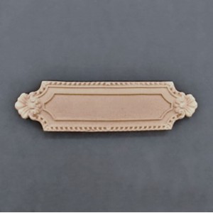 Træ ornament skilt 11.5x3cm Bøjelig træudskæring fra Woodwill