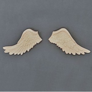 Træornament sæt englevinger 12x6cm Bøjelig træudskæring fra Woodwill Træornament sæt englevinger 12x6cm Bøjelig træudskæring fra Woodwill