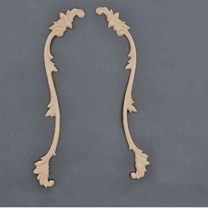 Sæt ornamenter H+V 37.5x5cm Bøjelig træudskæring fra Woodwill