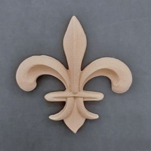 Træornament Fransk lilje H10.5cm Bøjelig træudskæring fra Woodwill