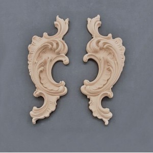 Sæt ornamenter H+V 23.9x9cm Bøjelig træudskæring fra Woodwill