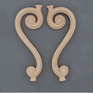 Sæt ornamenter H+V H17cm Bøjelig træudskæring fra Woodwill