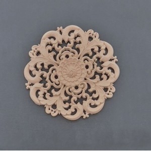 Træornament Rosette 14.2x14.2cm Bøjelig træudskæring fra Woodwill