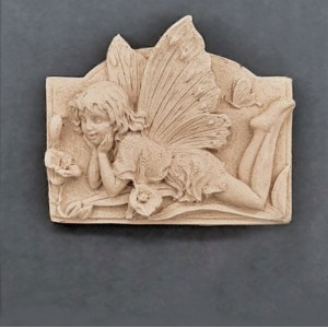 Ornament med engel B11.8cm Bøjelig træudskæring fra Woodwill