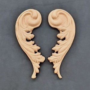 Sæt ornamenter H+V H9cm Bøjelig træudskæring fra Woodwill