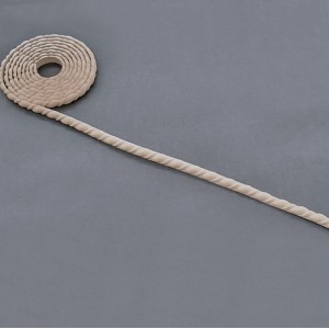 Træornament snoet pynteliste L215cm H1cm Bøjelig træudskæring fra Woodwill