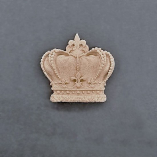 Ornament Dekorativ krone 4.1x3.8cm Bøjelig træudskæring fra Woodwill Ornament Dekorativ krone 4.1x3.8cm Bøjelig træudskæring fra Woodwill
