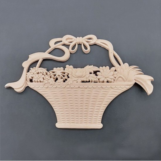 Ornament Blomsterkurv 23x35cm Bøjelig træudskæring fra Woodwill Ornament Blomsterkurv 23x35cm Bøjelig træudskæring fra Woodwill