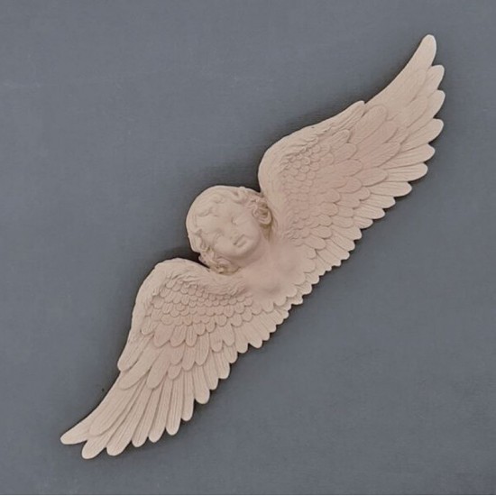 Ornament med engel B42.5cm Bøjelig træudskæring fra Woodwill Ornament med engel B42.5cm Bøjelig træudskæring fra Woodwill